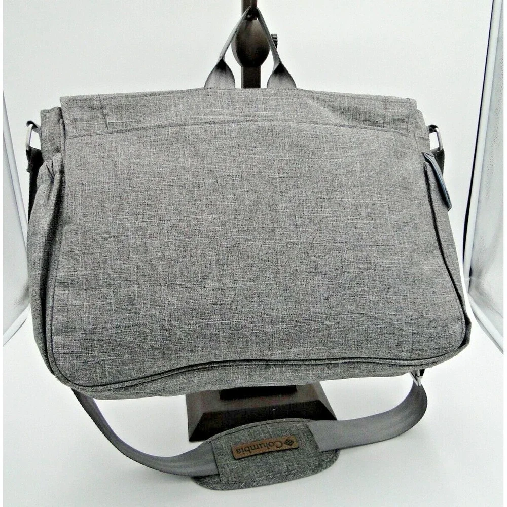 Columbia Diaper‎ Bag Vista Hills Grey w Thermal Bottle Pocket & Removeable Pad